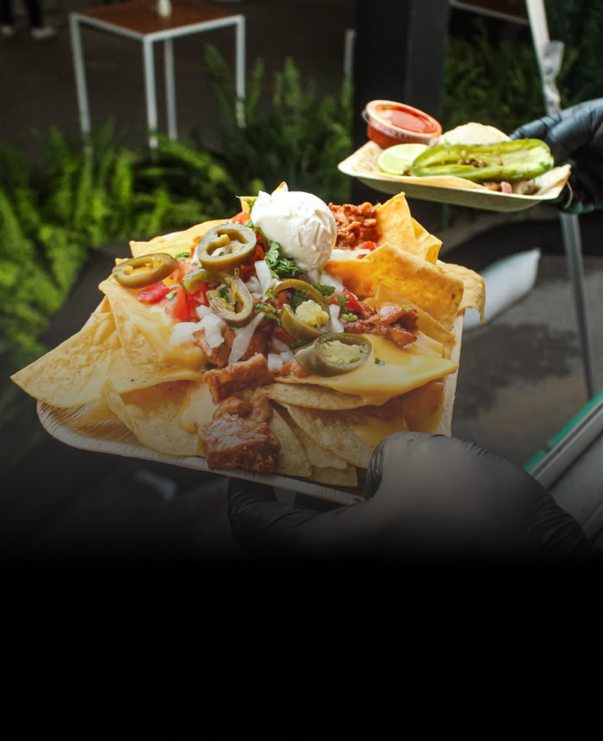 Dos Hermanos loaded nachos